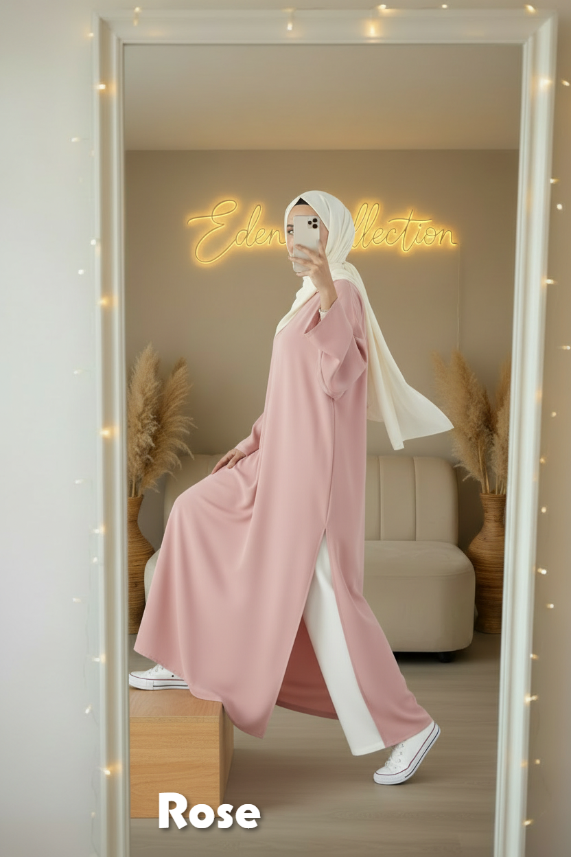 Tunique longue Crêpe Fluide et son pantalon large