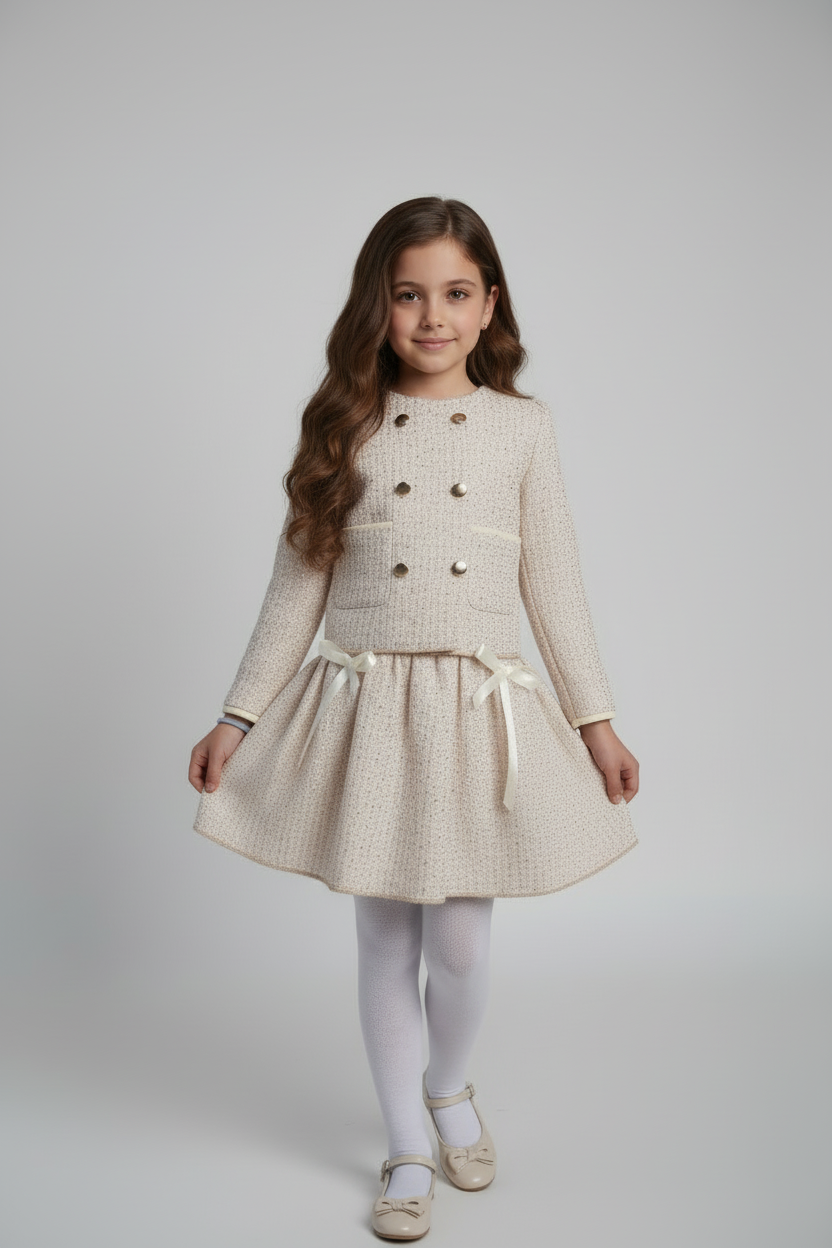 Ensemble Chanel luxe strass-beige