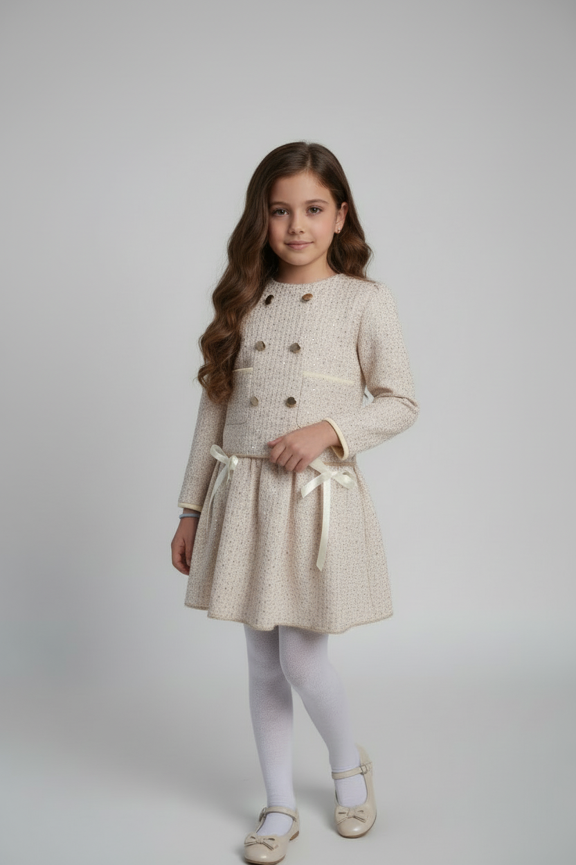 Ensemble Chanel luxe strass-beige