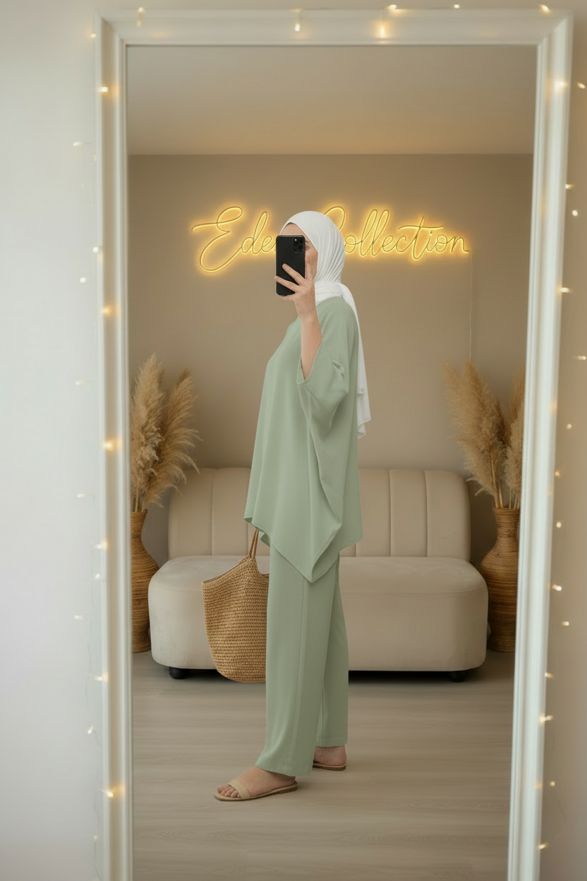 طقم لينان أوفرسايز Ensemble lin oversized